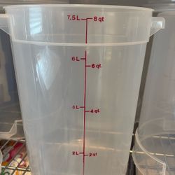 8x 8qt Cambro Bins
