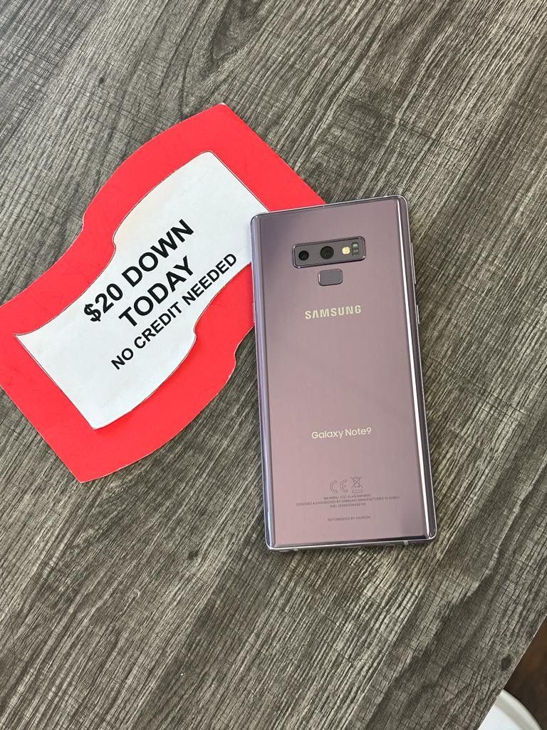Samsung Galaxy Note 9 Unlocked For All carriers $20 Down Today NO Credit Needed