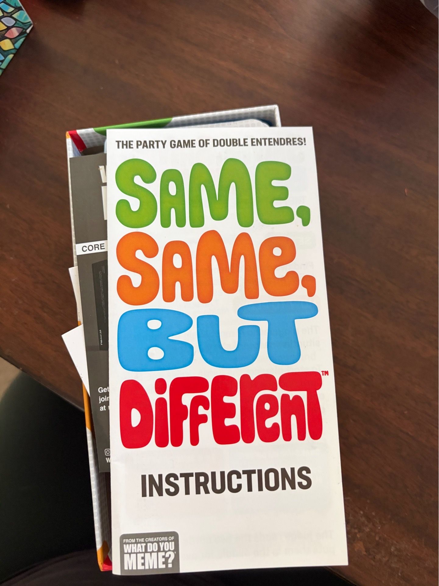 The same but different party game