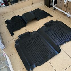 2019/2024 SILVERADO/SIERRA ALL WEATHER MOLDED FLOOR LINERS 