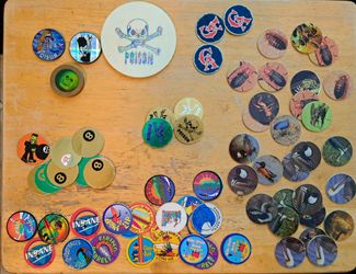 Vintage 90s POG Collection, Metal Slammers, and Milkcaps