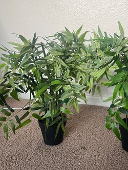 2 Artificial Bamboo Potted Plant