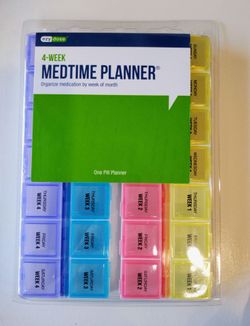 Medtime Planner Weekly 4X Day With Rounded Base Large 1 Each By Ezy Dose New in Packing