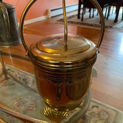 United Brass Ice Bucy With Glass Liner