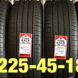 4 used tires 225/45/18 Pirelli RFT 