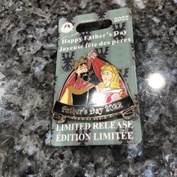Disney Fathers Day 2022 Sleeping Beauty Aurora And Stefan trading pin.  Limited release.  Brand new on card.  