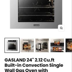 24" 2.12 Cu.ft Built-in Convection Single Wall Gas Oven with Rotisserie.