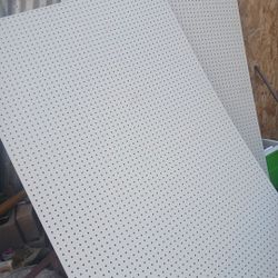50 Peg Boards Mdf Double Sided Off White