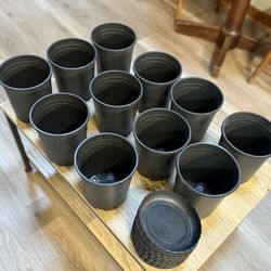 set Of 11 , 6inch Plastic-Flower-Pot