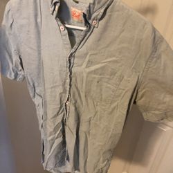 Light Blue Short sleeve Button Up 