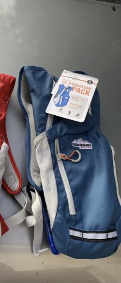 5 liter hydration pack. Water, camel back, water back pack