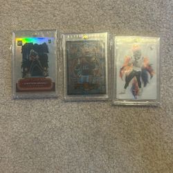 3 Case Hit Football Cards. Color Blast Of CJ Stroud. Uptown Of Jonathan Brooks. Stained Glass Of Shedeur Sanders.