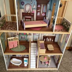 KidCraft 4 story doll house and figures