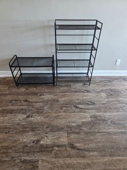 Shoe rack and foldable shelving