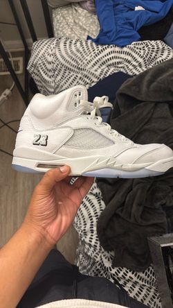Jordan 5s white metallic 10.5