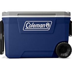 Coleman 316 Series Insulated Portable Cooler with Heavy Duty Wheels, Leak-Proof Wheeled Cooler with 100+ Can Capacity, Keeps Ice for up to 5 Days, Gre