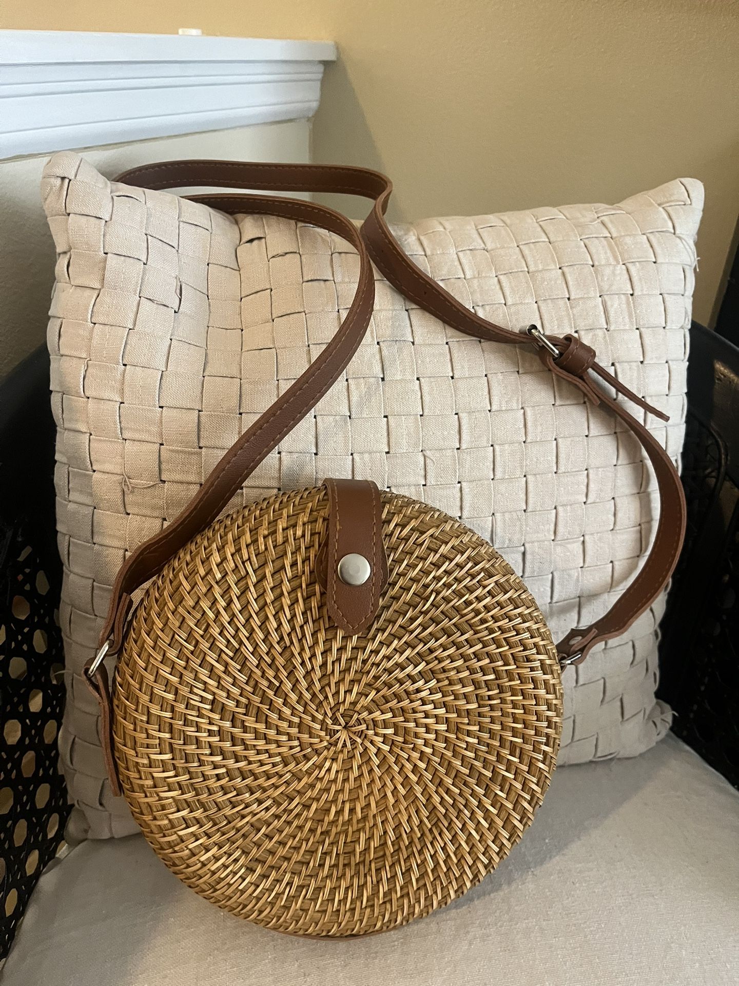 Rattan Crossbody Bag