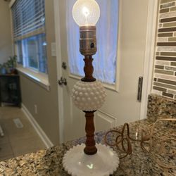 Vintage Milk Glass Lamp