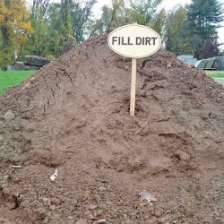 I need clean fill dirt, concrete chunks, bricks, brush, leaves or grass clippings.