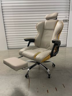 Grey & Gold High Back Executive Office Gaming Chair