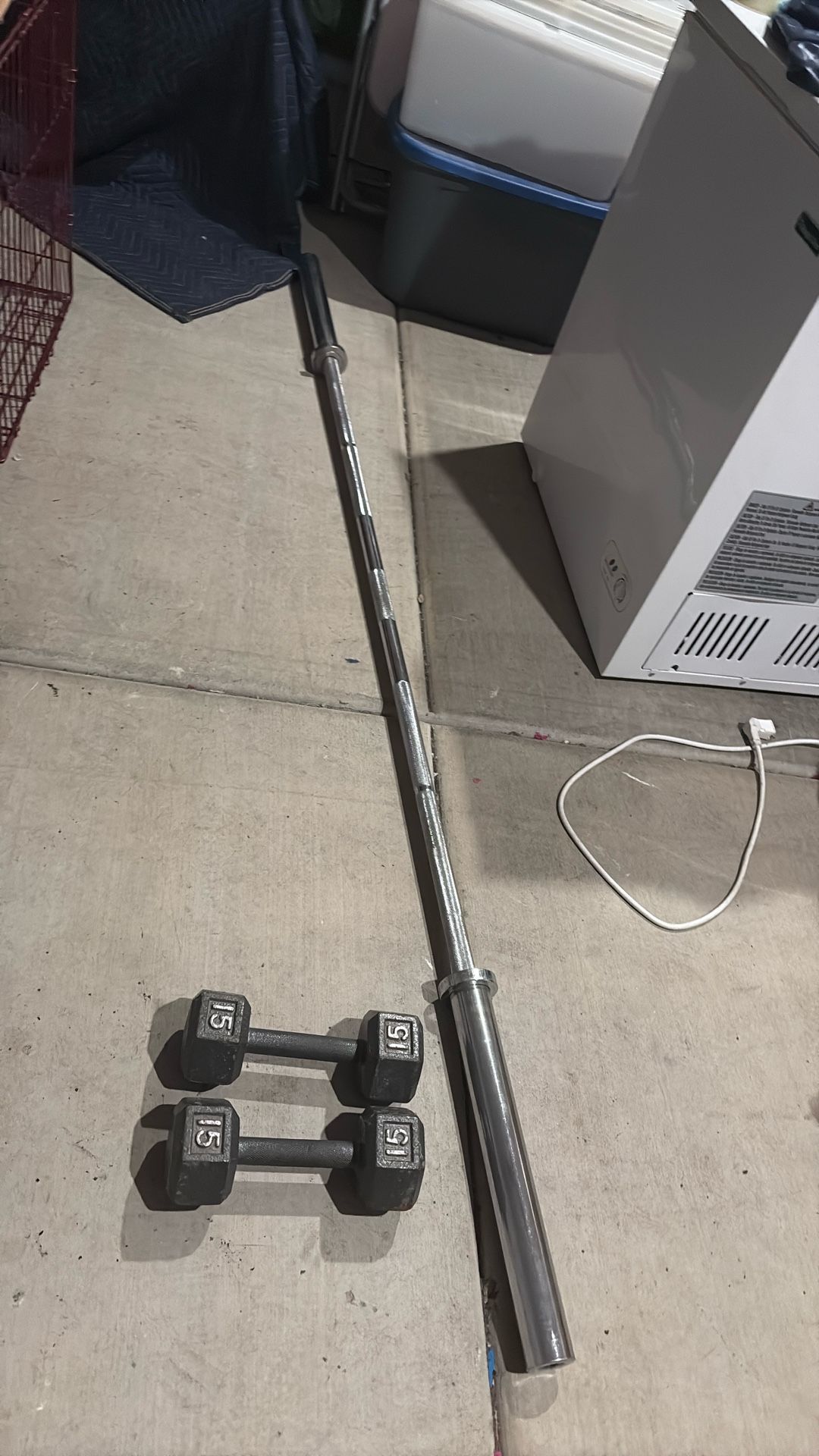 Olympic Barbell 45lb /dumbbell 15lbx2