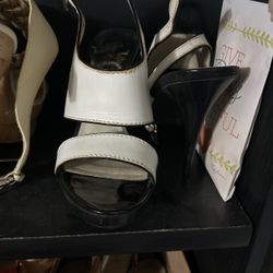 Michael Kors White Heels Size 10