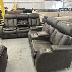 Leather Sectional Recliner 