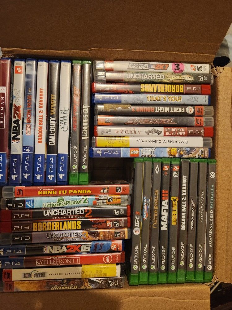 35 MIX VIDEO GAME LOT PS3,PS4, XBOX ONE TESTED AND WORK ALL-IN-SPORTS