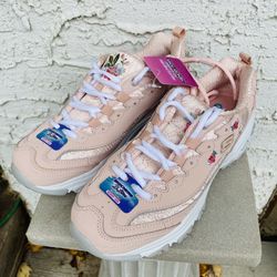 Skechers Womens Shoes 8.5 D'Lites 11977 Light Pink air-cooled memory foam
