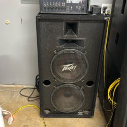 Peavey Full Range Passive Speaker With Yamaha Powered Mixer