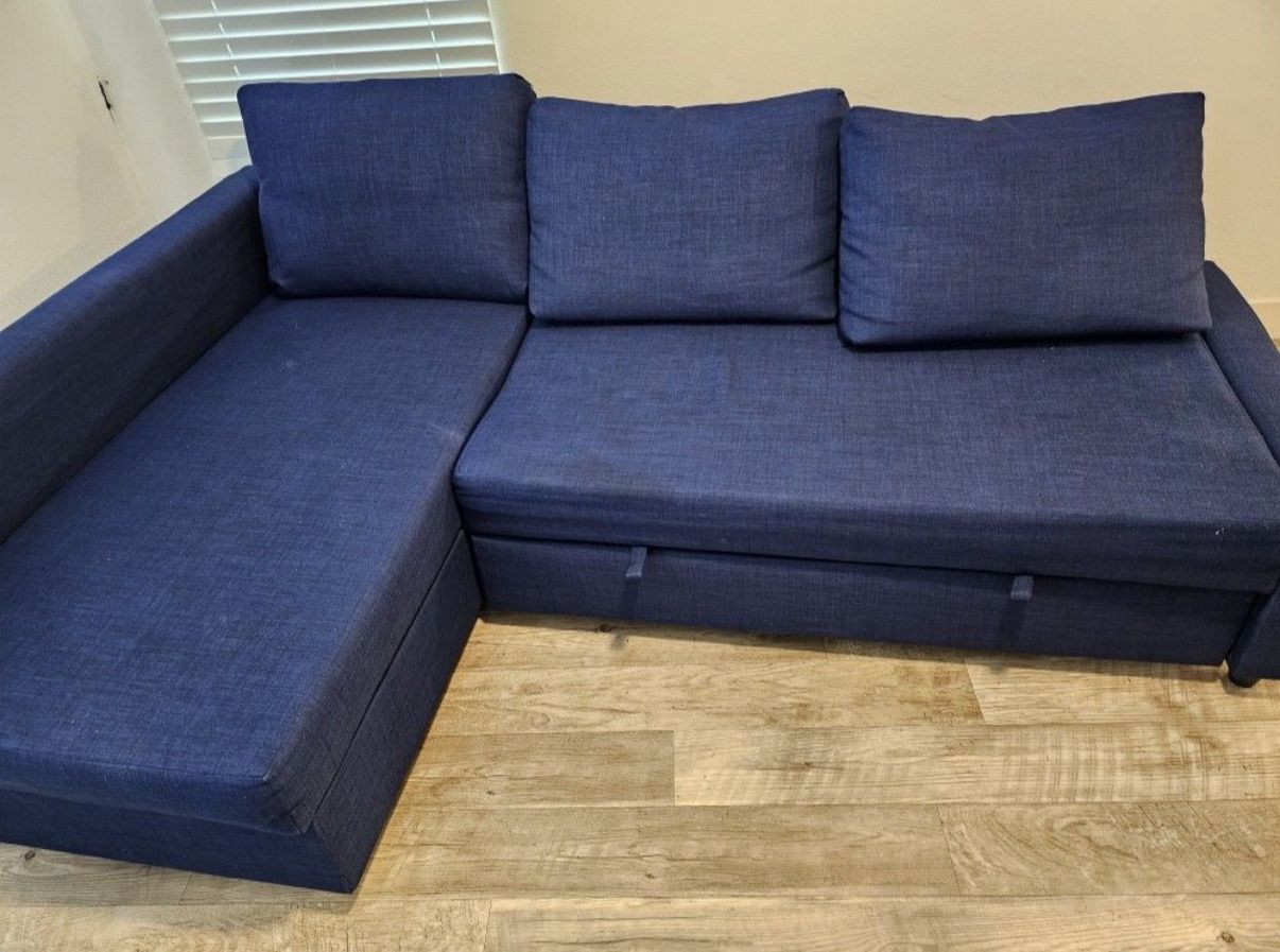 IKEA Friheten Sleeper Sectional L-Shape Sofa in Blue