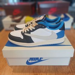 Jordan 1 Low Travis Scott Fragment Sizes 9.5, 10