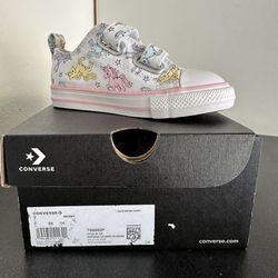 Converse Toddler Shoes Pink Unicorn Sneakers. Size 7 Toddler