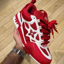 Louis Vuitton Trainers Unisex Red/Blue