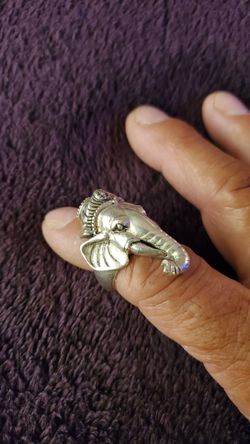 Vintage 80'S Sterling Silver Elaphant Ring 