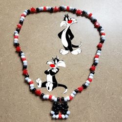 Looney Tunes: Sylvester The Cat Kandi Necklace (Handmade)