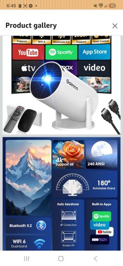 Mini Projector with WiFi and Bluetooth