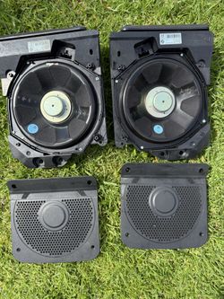 BMW 328i Underseat Subwoofer Speakers OEM F30 Pair + Grilles 2012-2016