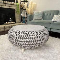 Round Woven Coffee Table