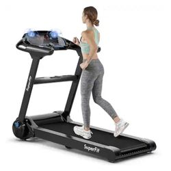 2.25HP Folding Treadmill Running Machine LED Touch Display - Black(IN BOX)