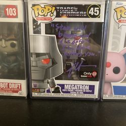 Signed Transformers Megatron Funko Pop