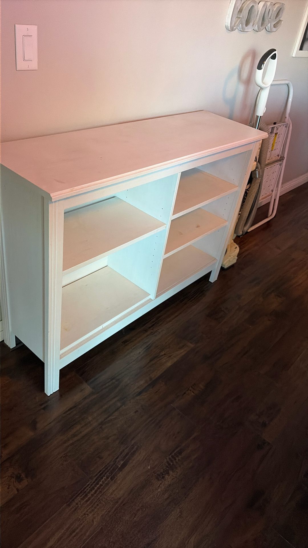 Book Shelf Tv Stand Ash White With  Four Adjustable Shelves Ready To Be Picked Up