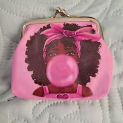 Coin Purse Coin Wallet~ New African American Bubble Gum Mini 