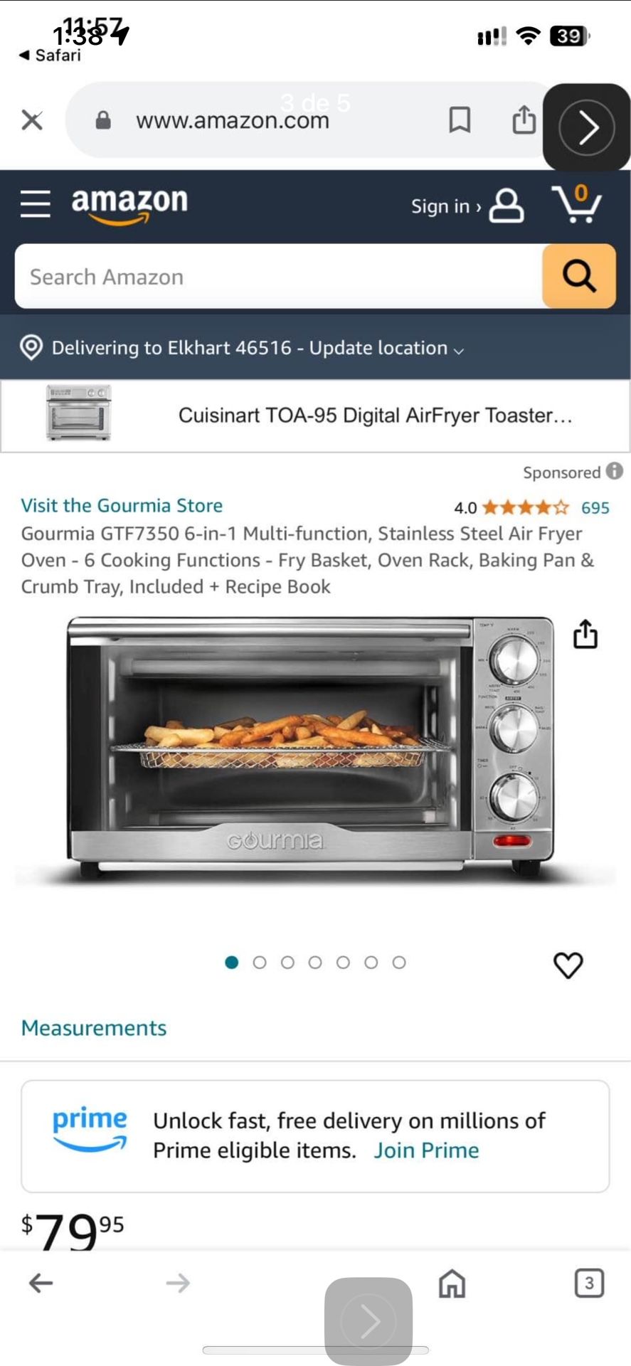 Countertop Oven/Fryer 2 In 1