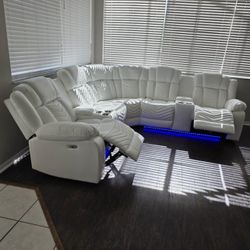 Power Recliner Sectional Sofa 