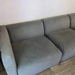 Suede Grey Couch