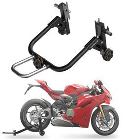 EZIMOTO DOUBLE ARM HD Motorcycle Rear Paddock Stand, 880 lbs Max Load , Black