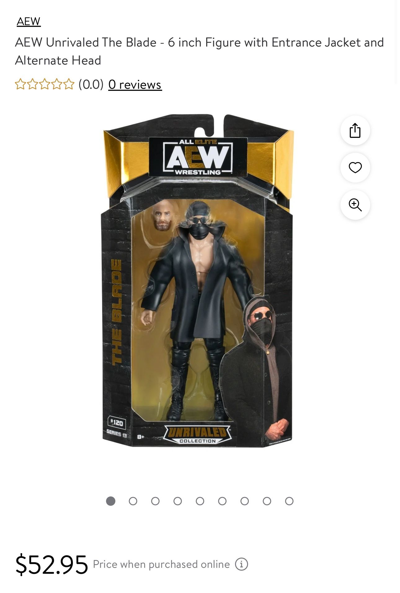 AEW Unrivaled The Blade - 6 inch Figure with Entrance Jacket and Alternate Head