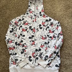 Vintage Disney Mickey Mouse Hoodie Sweatshirt Rare Womens Size Large