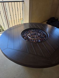 Round Gas Fire Pit Table